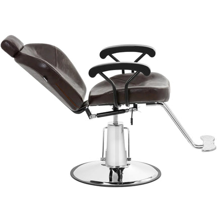 Physa Physa ILFORD barber hairdressing chair with headrest and footrest - brown – image 7