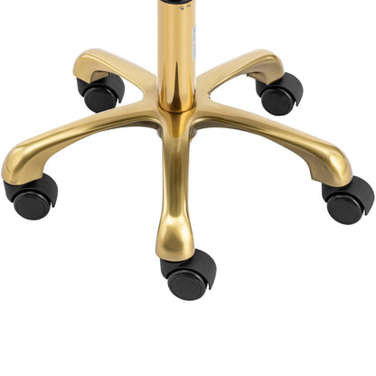 Physa Cosmetic stool chair with backrest on wheels up to 150 kg GELA pink gold – image 4