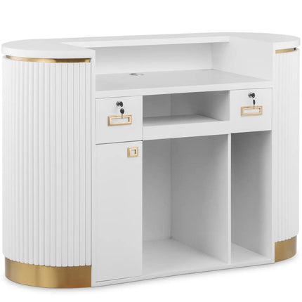Physa Reception desk for the hotel office lounge with LED lighting