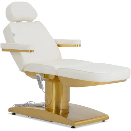Physa SPA beauty chair, heated, 3 engines, 200 kg VARESE - white and gold – image 2