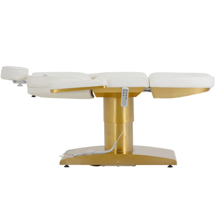 Physa SPA beauty chair, heated, 3 engines, 200 kg VARESE - white and gold – image 6