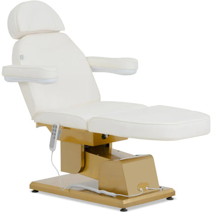 Physa APRILIA heated cosmetic chair for tattoo massage - white and gold – image 2