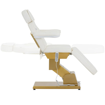 Physa APRILIA heated cosmetic chair for tattoo massage - white and gold – image 5