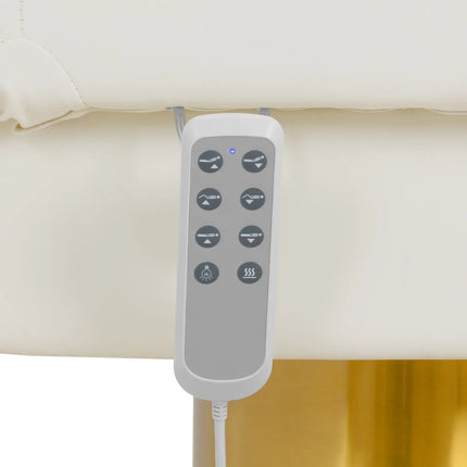 Physa Heated SPA beauty chair with 3 motors 200 kg SAVONA - white and gold – image 3