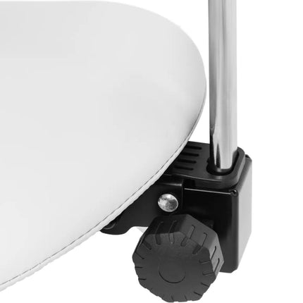 Physa MANNHEIM white and gold saddle beauty chair with adjustable backrest – image 5