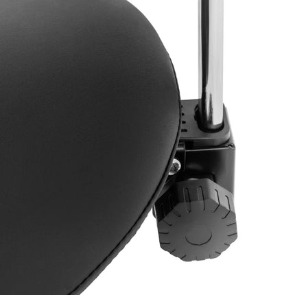 Physa MANNHEIM saddle beauty chair with adjustable backrest, black and gold – image 5