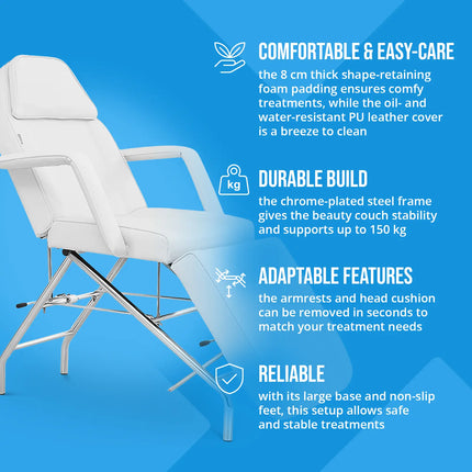 Physa SPA MATERA cosmetic chair for tattoo massage - white – image 6