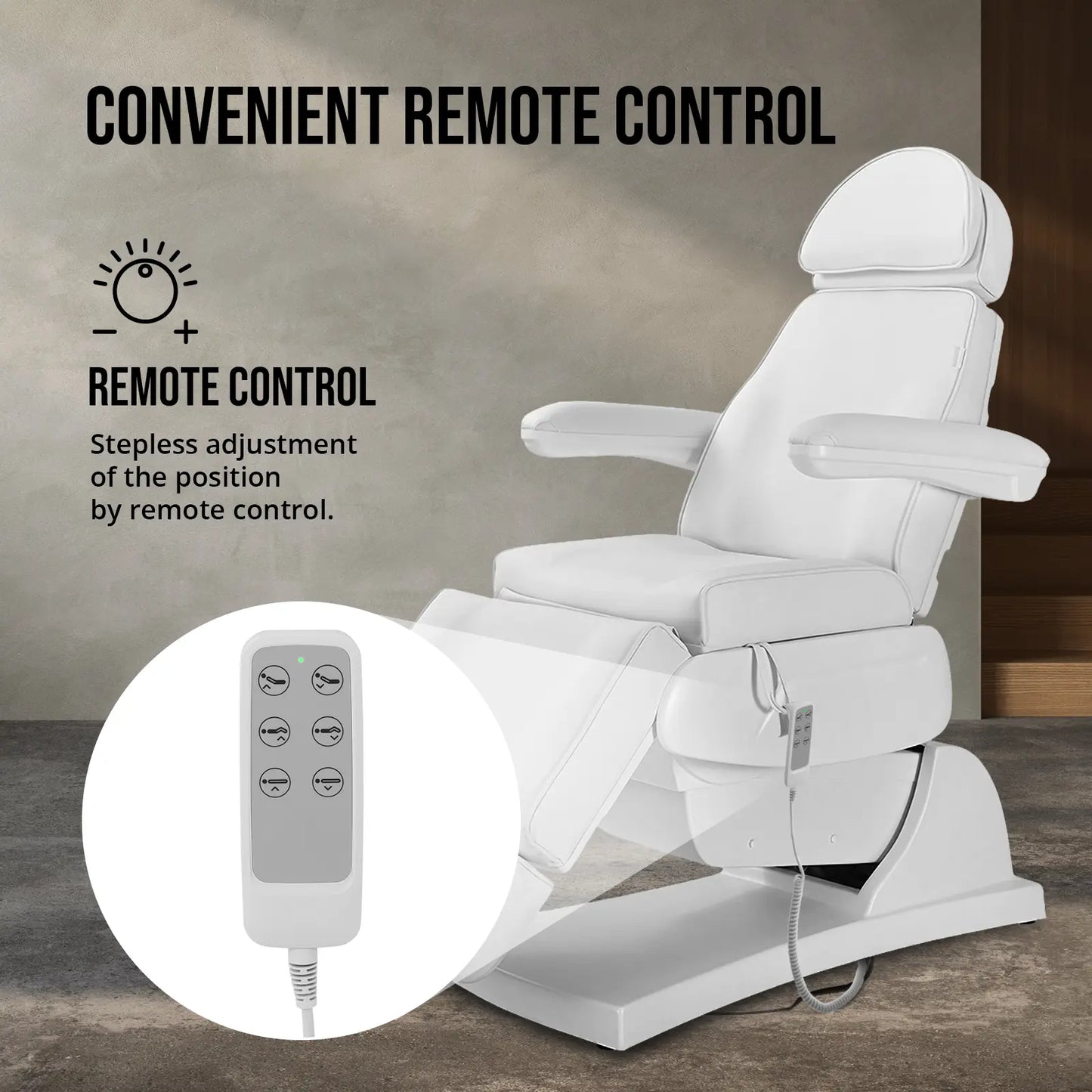 Physa Beauty chair for spa massage tattoo, electric, 3 motors 200 W LATINA - white – image 8
