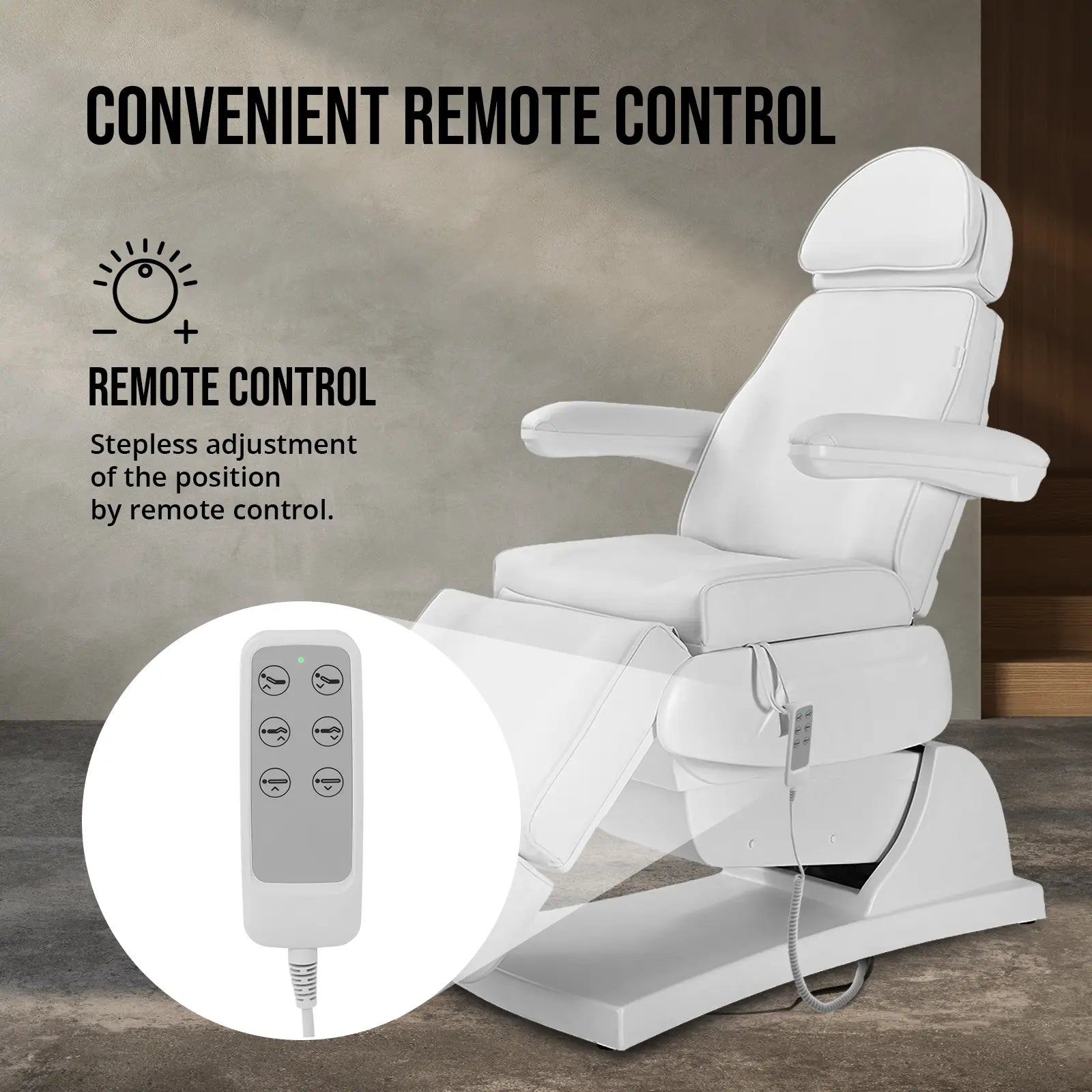 Physa Beauty chair for spa massage tattoo, electric, 3 motors 200 W LATINA - white – image 8