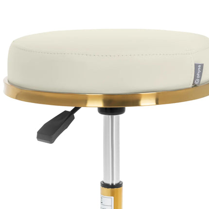 Physa Physa CASORIA swivel beauty stool on wheels - beige and gold – image 3