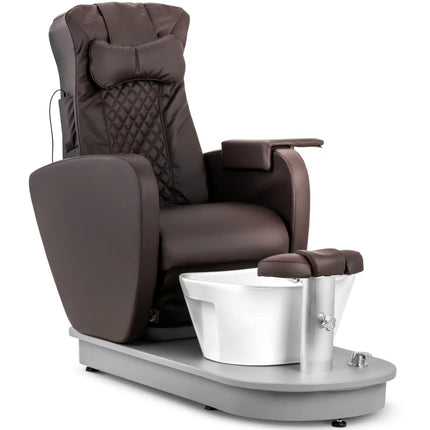 Physa Podological cosmetic chair for pedicure with electric shower tray BOGOTA - brown – image 2