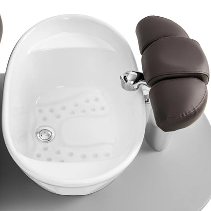 Physa Podological cosmetic chair for pedicure with electric shower tray BOGOTA - brown – image 4