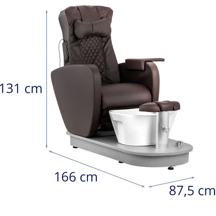 Physa Podological cosmetic chair for pedicure with electric shower tray BOGOTA - brown – image 8