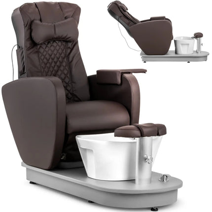 Physa Podological cosmetic chair for pedicure with electric shower tray BOGOTA - brown