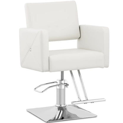 Physa Barber hairdressing chair with footrest CARLISLE - silver white – image 2