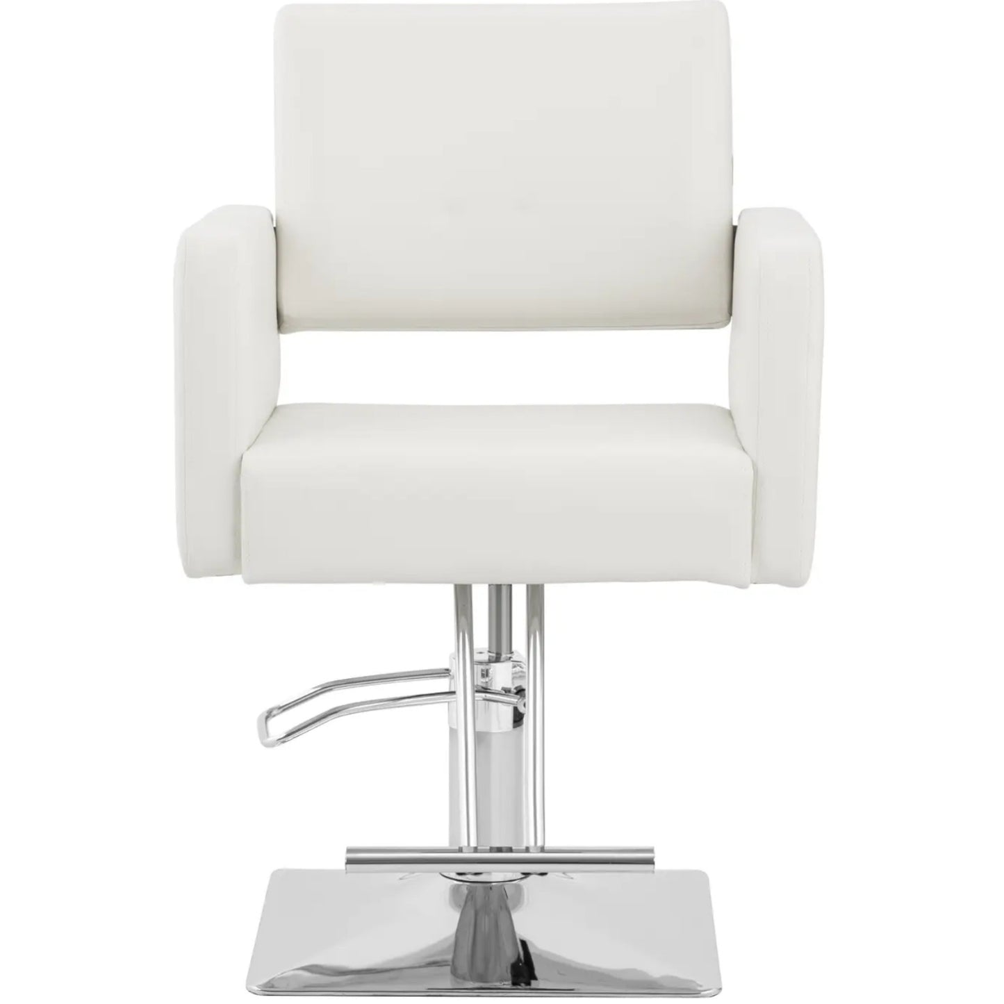 Physa Barber hairdressing chair with footrest CARLISLE - silver white – image 6
