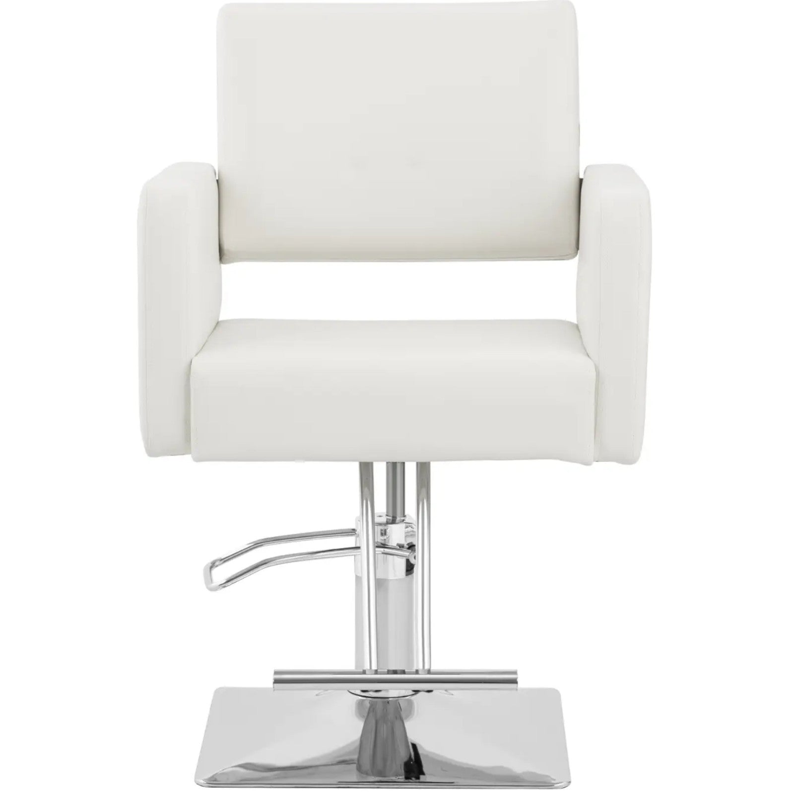 Physa Barber hairdressing chair with footrest CARLISLE - silver white – image 6