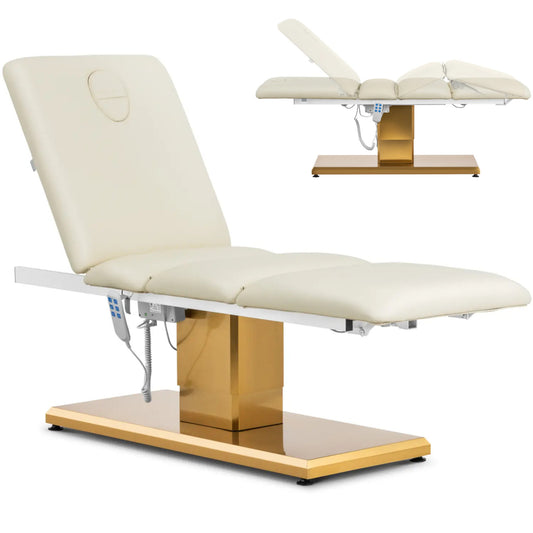 Physa VITERBO cosmetic chair for SPA tattoo massage 150 kg - creamy gold