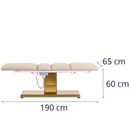 Physa VITERBO cosmetic chair for SPA tattoo massage 150 kg - beige and gold – image 6