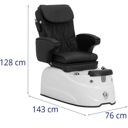 Physa Podiatry pedicure chair with shower tray massage function - black – image 8