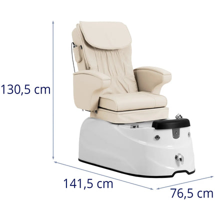 Physa Podiatry pedicure chair with shower tray massage function - cream – image 8