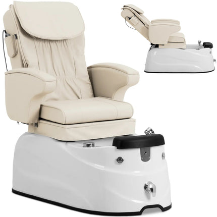 Physa Podiatry pedicure chair with shower tray massage function - cream