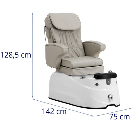 Physa Podiatry pedicure chair with shower tray massage function - beige – image 8