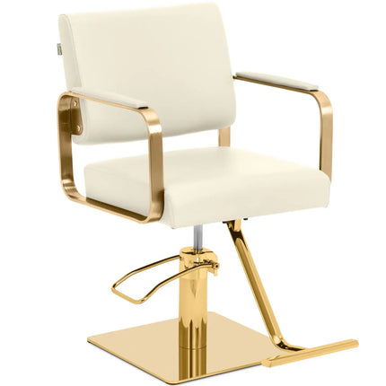 Physa Physa OTLEY cosmetic barber chair with footrest - creamy gold – image 2
