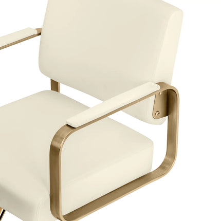 Physa Physa OTLEY cosmetic barber chair with footrest - creamy gold – image 4