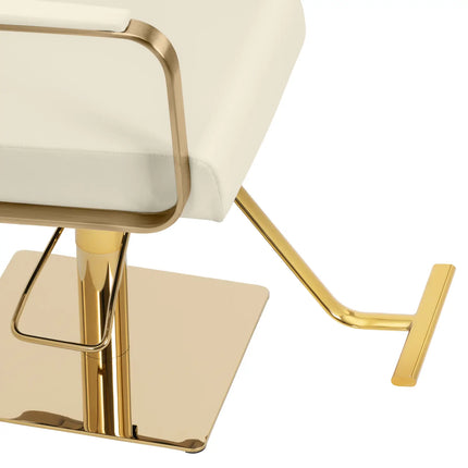 Physa Physa OTLEY cosmetic barber chair with footrest - creamy gold – image 5
