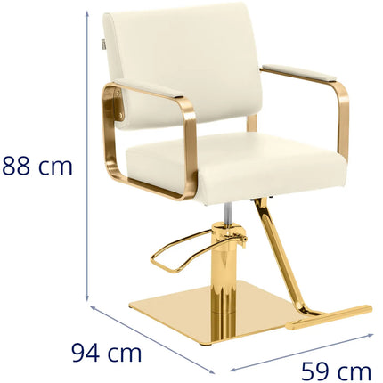 Physa Physa OTLEY cosmetic barber chair with footrest - creamy gold – image 7
