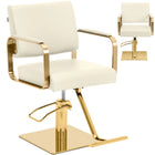 Physa Physa OTLEY cosmetic barber chair with footrest - creamy gold