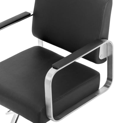 Physa Physa OTLEY cosmetic barber chair with footrest - black and silver – image 4