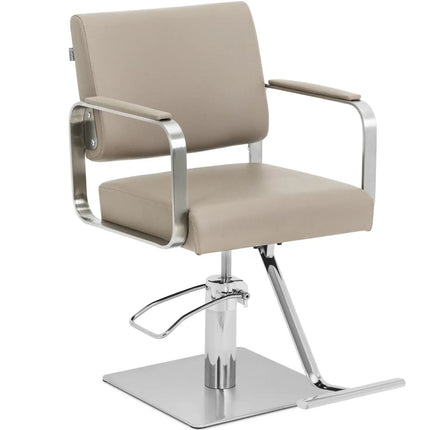 Physa Physa OTLEY cosmetic barber chair with footrest - beige and silver – image 2