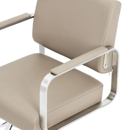 Physa Physa OTLEY cosmetic barber chair with footrest - beige and silver – image 4