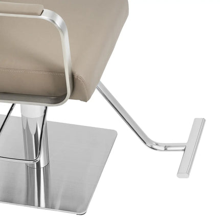 Physa Physa OTLEY cosmetic barber chair with footrest - beige and silver – image 5