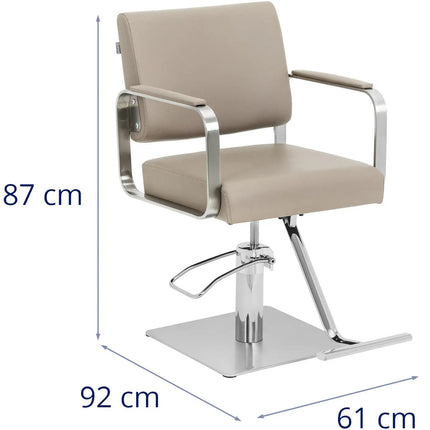 Physa Physa OTLEY cosmetic barber chair with footrest - beige and silver – image 7