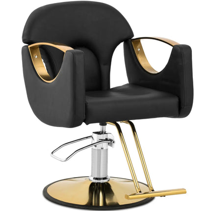 Physa Barber hairdressing chair with footrest BARTON - black