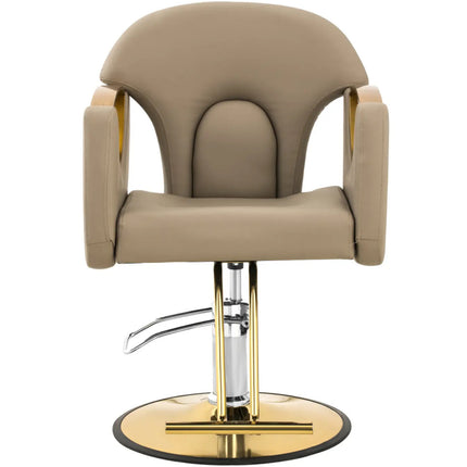 Physa Barber hairdressing chair with footrest BARTON - beige – image 2