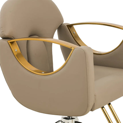 Physa Barber hairdressing chair with footrest BARTON - beige – image 4