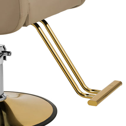 Physa Barber hairdressing chair with footrest BARTON - beige – image 5
