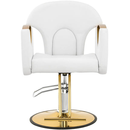 Physa Barber hairdressing chair with footrest BARTON - white – image 2