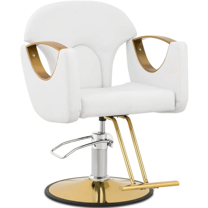Physa Barber hairdressing chair with footrest BARTON - white