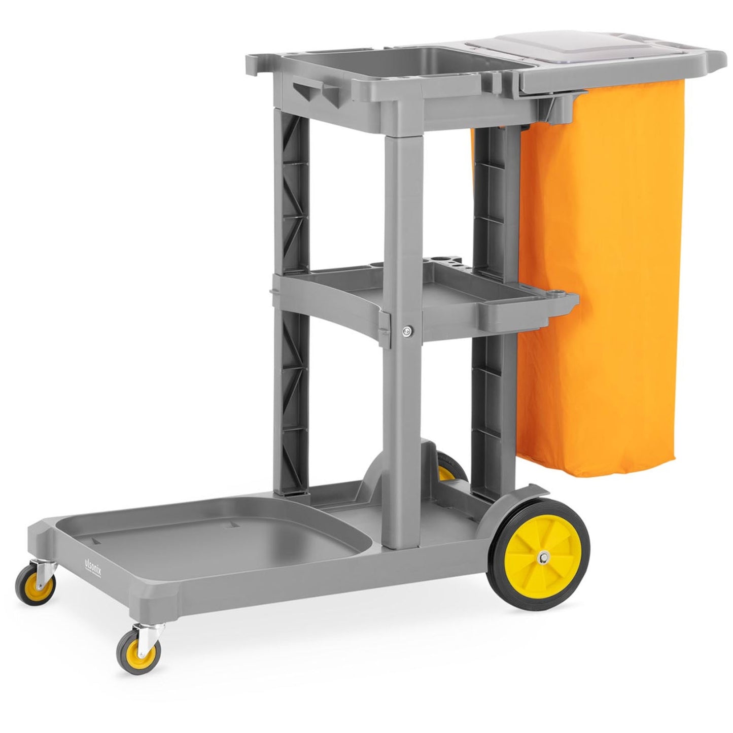 Ulsonix Service cart with shelves, mop holder and laundry bag + cover – image 2