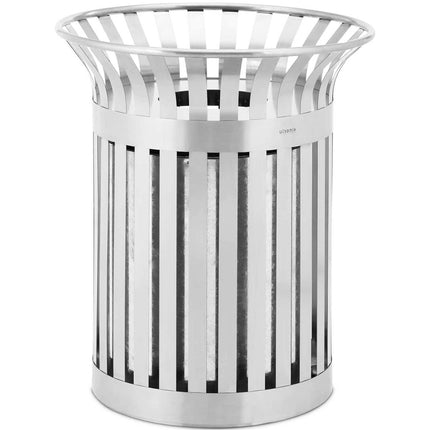 Ulsonix Waste litter garbage litter outdoor round wed. 73 x 85 cm silver STAL – image 2