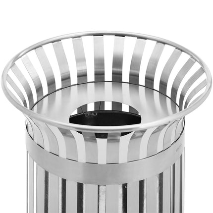 Ulsonix Waste litter garbage litter outdoor round wed. 73 x 85 cm silver STAL – image 3