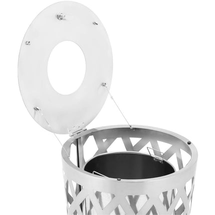 Ulsonix Waste litter outdoor round wed 50 x 80 cm STAL grey – image 5