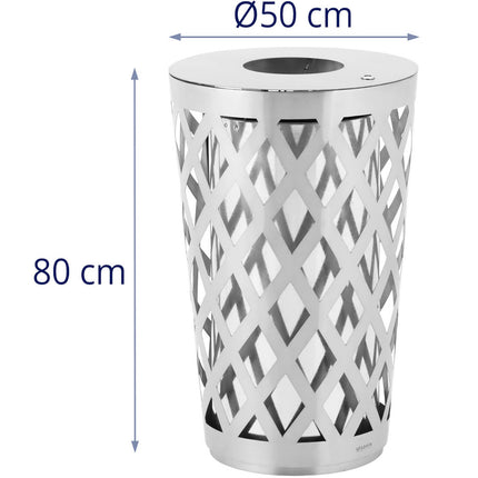 Ulsonix Waste litter outdoor round wed 50 x 80 cm STAL grey – image 7