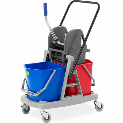 Ulsonix Floor cleaning cleaning trolley, 2 buckets, 2x 17 liter juicer – image 2