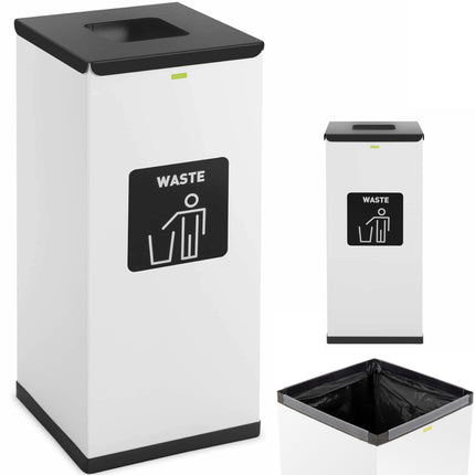 Ulsonix Steel bin for sorting mixed waste 30.5x30.5x70cm 60L